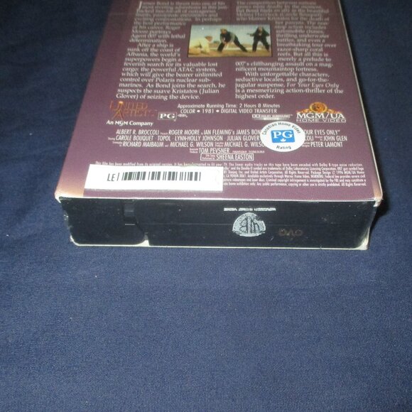 For Your Eyes Only (VHS, 1999, unopened / new) Roger Moore w/ watermark - Picture 3 of 3